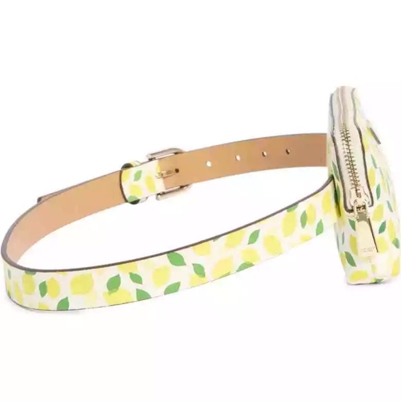 Kate Spade Leather Belt Bag Lemon Print NWT$239 - Picture 4 of 5
